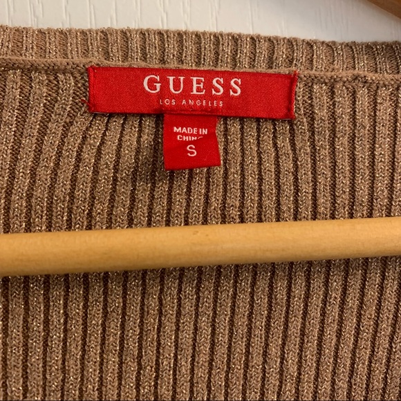 Guess Factory Sparkly Gold Sweater. Size Small. - Picture 2 of 2